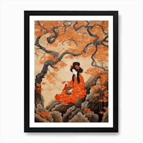 Seasonal Changes Japanese Style Illustration 1 Art Print