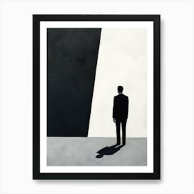 Shadow Of A Man, Minimalism 3 Art Print