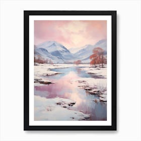 Dreamy Winter Painting Lake District United Kingdom 3 Art Print