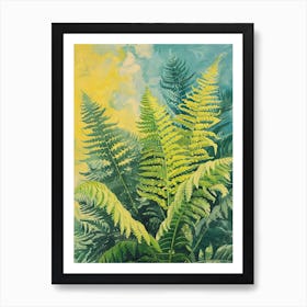 Forked Fern Painting 1 Art Print