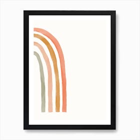 Rainbow Kids Watercolour Right Art Print