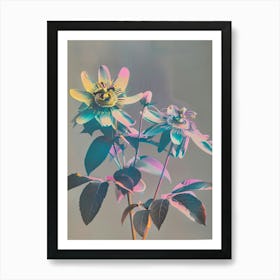 Iridescent Flower Passionflower Art Print