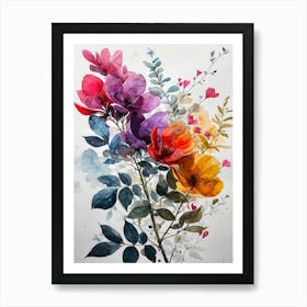 Watercolor Flowers Art Print