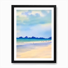 Tanjung Rhu Beach, 3 Langkawi Island, Malaysia Watercolour Art Print