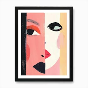 Two Women'S Faces 1 Art Print