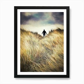 Figure Amongst Sand Dunes Art Print