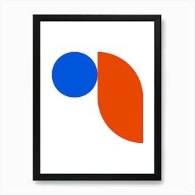 Blue And Orange Logo Art Print