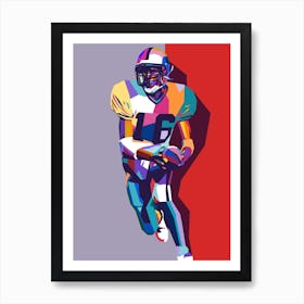 American Football Pop Art 12 Art Print