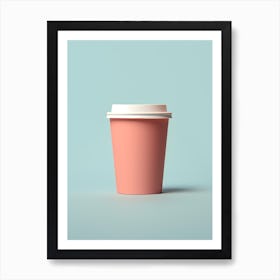 Coffee To Go in Pastel Colors Art Print