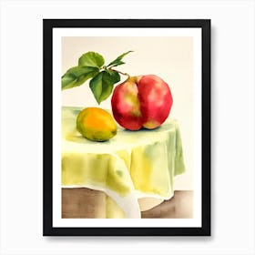 Cherimoya Italian Watercolour fruit Art Print