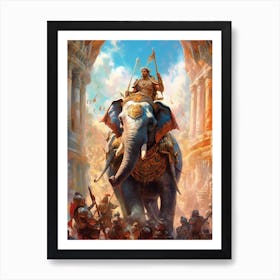 Conquering all in his path 4 Art Print