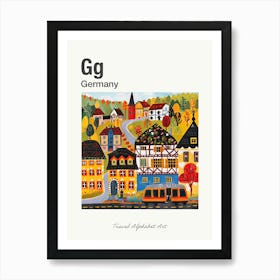 Kids Travel Alphabet  Germany 3 Art Print