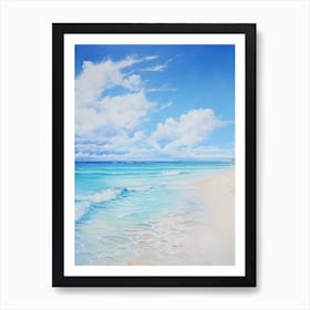 A Painting Of Grace Bay Beach, Turks And Caicos Islands 1 Art Print