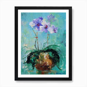 Vase of flowers Art Print