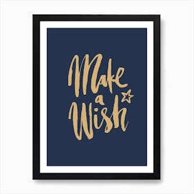 Make A Wish Navy Poster