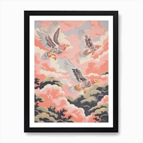 Vintage Japanese Inspired Bird Print Harrier Art Print