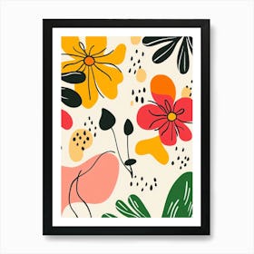 Abstract Floral Pattern 3 Art Print