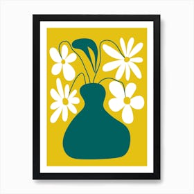 Abstract Flowers In A Vase Art Print