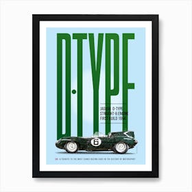 Jaguar D Type Tribute Art Print