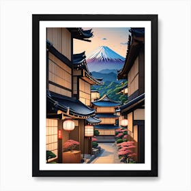 Japanese Street Traditional Art Art Print