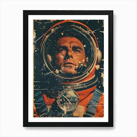 Beautiful Retro Astronaut 14 Art Print