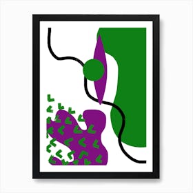 Purple And Green Vivid Eye Art Print