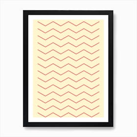 Minimalist Sea Red Art Print