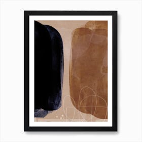 Rust And Dark Abstract 1 Art Print