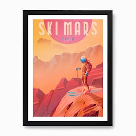 Ski Mars Art Print