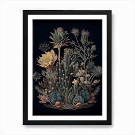 Dark Cactus3 Art Print