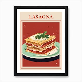 Lasagna Italian Pasta Poster Art Print