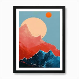 Abstract Mountain Painting Art Print