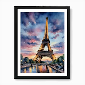 Lovely Eiffel Tower of Paris Art Print