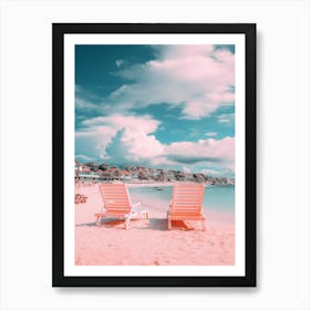 Jimbaran Beach Bali Indonesia Turquoise And Pink Tones 1 Art Print