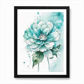 Blue Peony Art Print