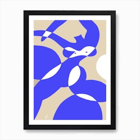 Dancer In Blue Art Print