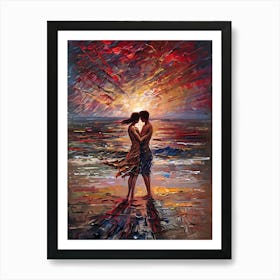 'Love At Sunset' 2 Art Print