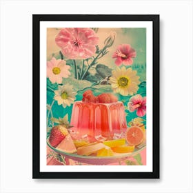 Pink Jelly Retro Collage 3 Art Print