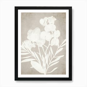 Rustic Neutral Floral Art Print