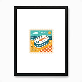 Sammies, Sardines Postage Stamp Art Print