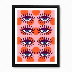 Polka dot Eyes Art Print