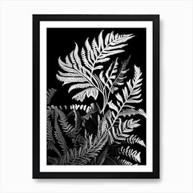 Royal Fern Linocut Art Print