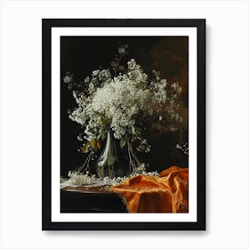 Baroque Floral Still Life Gypsophila 1 Art Print