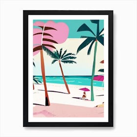 Diani Beach Kenya Muted Pastel Tropical Destination Art Print