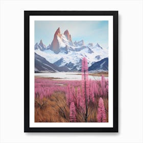 Dreamy Winter Painting Torres Del Paine National Park Argentina 4 Art Print