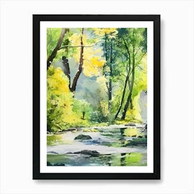 Watercolor Of A River 3 Art Print