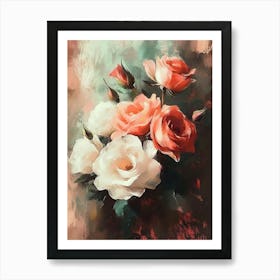 Roses In A Vase 1 Art Print