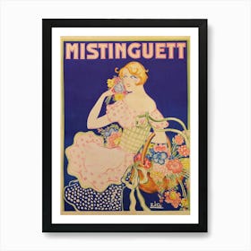 Mistinguet French Women Entertainer Vintage Poster Art Print