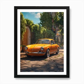 Orange Porsche 911 Art Print