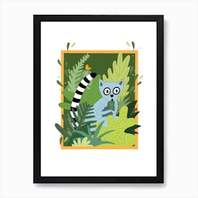 Lemur In The Jungle Art Print